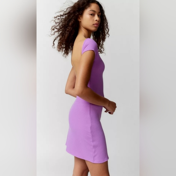 Urban Outfitters Nadia Fitted Tee Dress in Purple - Picture 3 of 8
